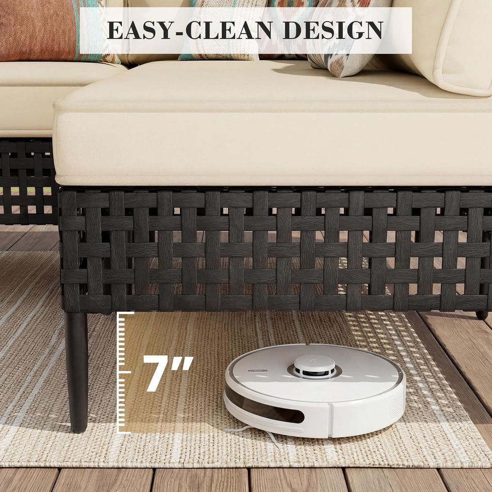 7-Piece High-Leg Outdoor Secti - Outdoor Furniture For Cafe reseña y precio