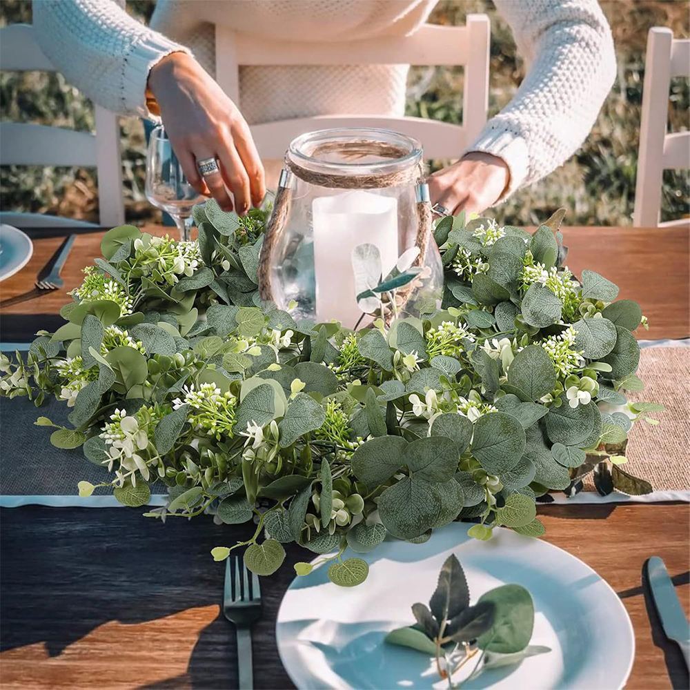 Artificial Eucalyptus Garland  - Outdoor Furniture Cafe reseña y precio