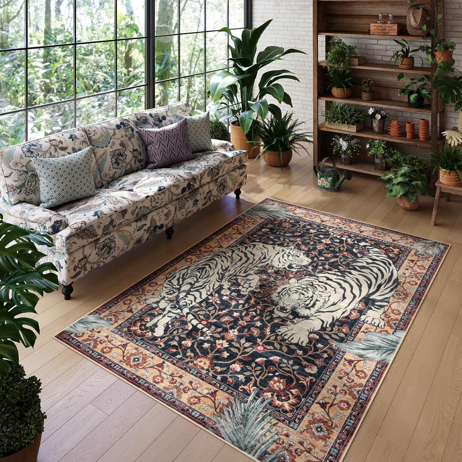 Jungle Tiger Rug for Living Ro - Outdoor Furniture For Cafe reseña y precio