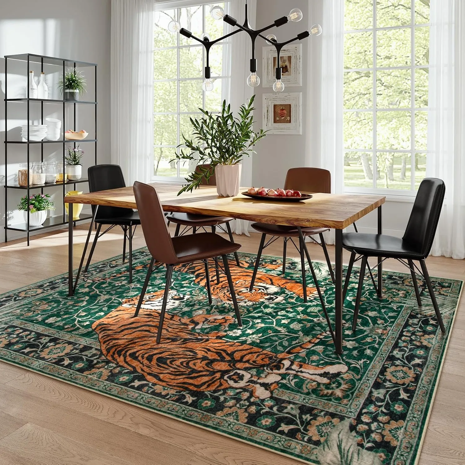 Jungle Tiger Rug for Living Ro - Outdoor Furniture For Cafe reseña y precio