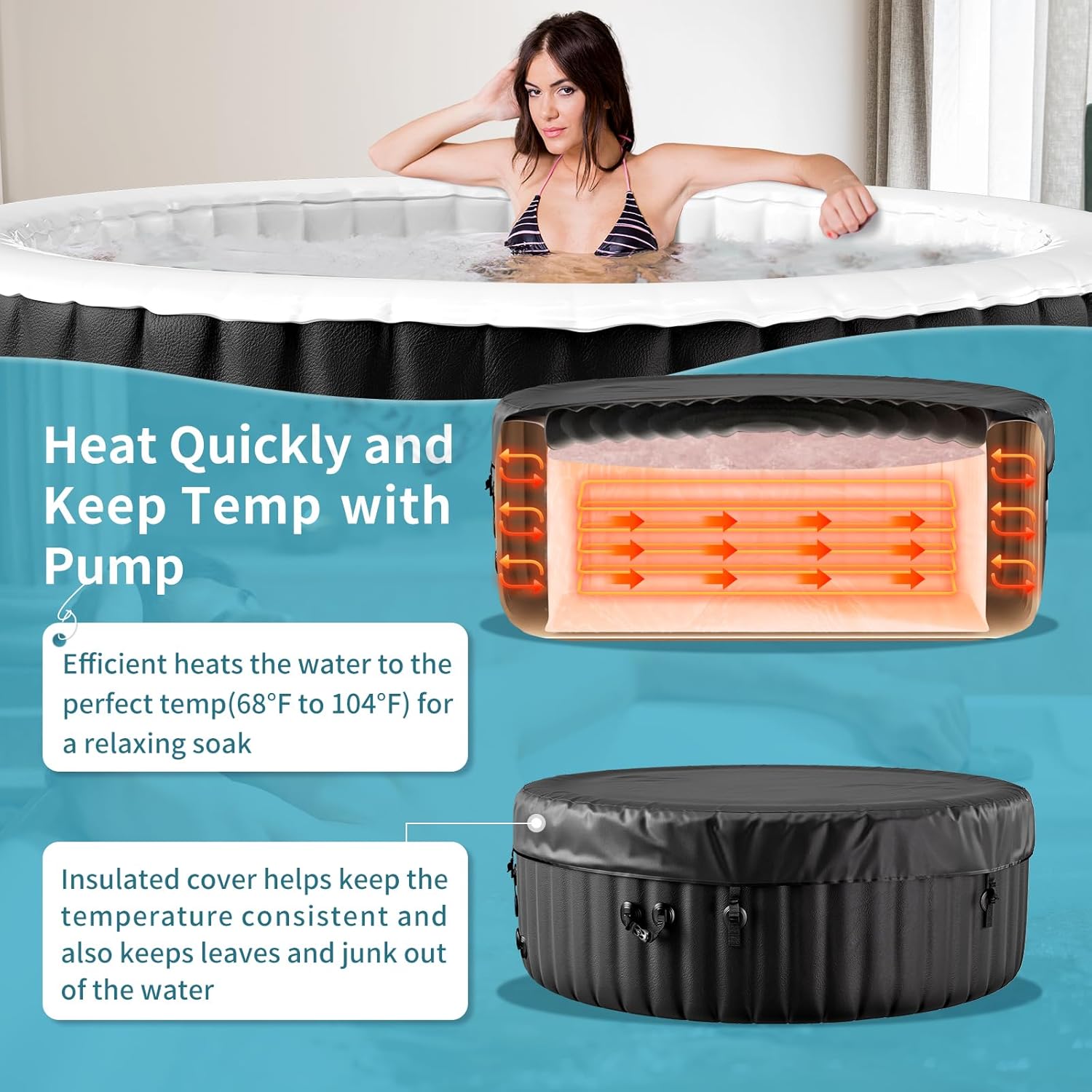 Inflatable Hot Tub Round Porta - Inflatable Hot Tub reseña y precio