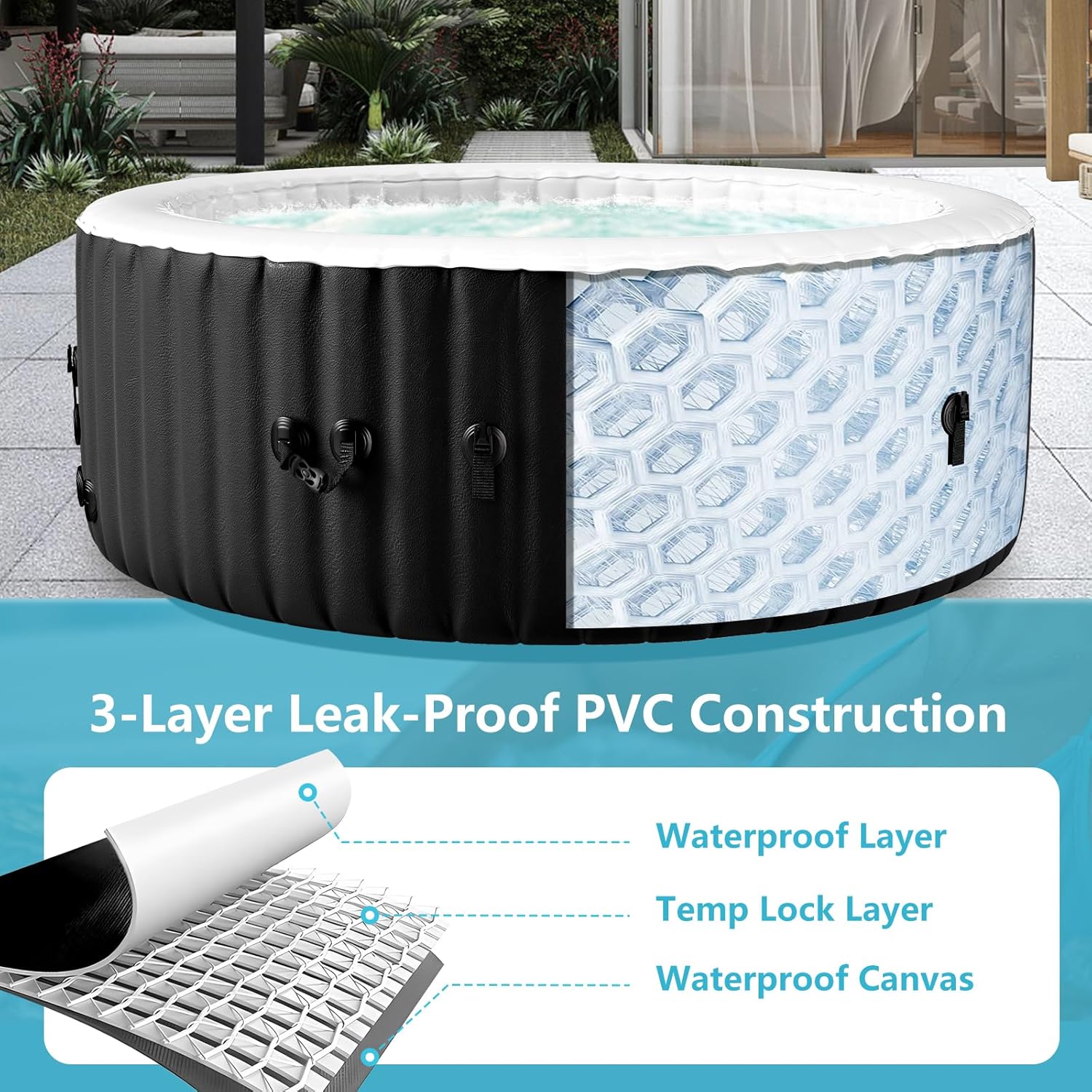Inflatable Hot Tub Round Porta - Inflatable Hot Tub reseña y precio