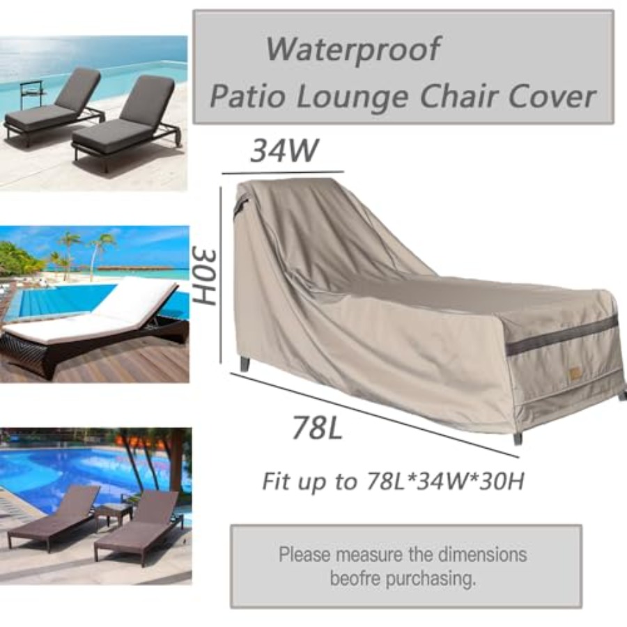 Patio Chaise Lounge Cover Wate - Outdoor Furniture Sofa reseña y precio