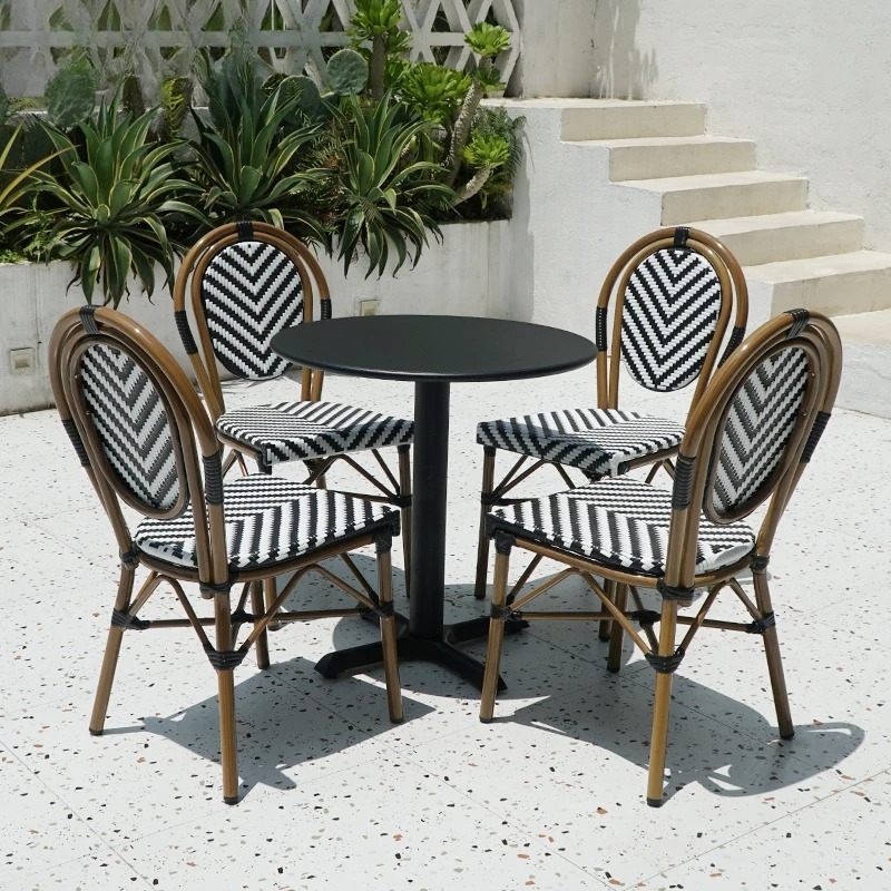 Stackable Rattan Chair French  - Outdoor Furniture For Cafe reseña y precio