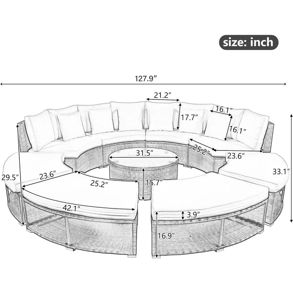 v Outdoor Furniture Sets Luxur - Outdoor Furniture Lounge Set reseña y precio