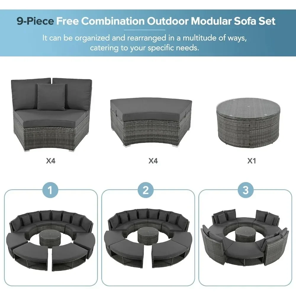 v Outdoor Furniture Sets Luxur - Outdoor Furniture Lounge Set reseña y precio