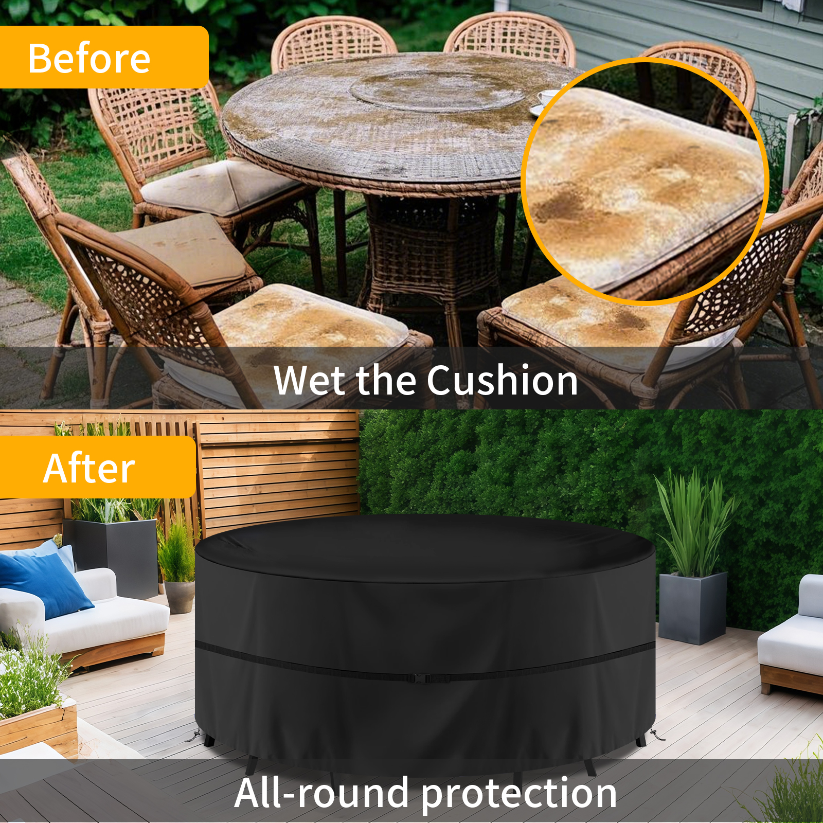 Round Waterproof Garden Furnit - Outdoor Furniture Paint reseña y precio