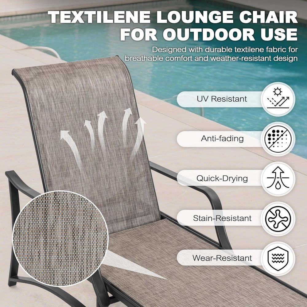 Outdoor Metal Lounge Chairs Se - Outdoor Furniture Lounge Set reseña y precio