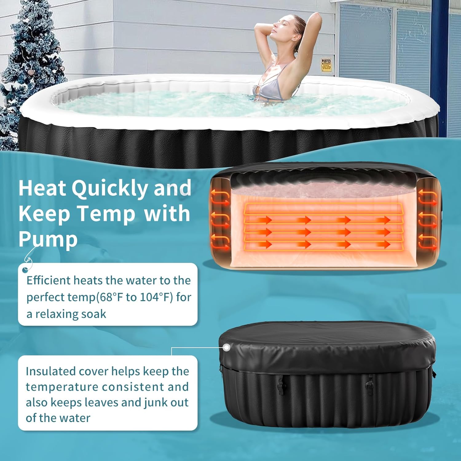 2 Person Inflatable Hot Tub wi - Inflatable Hot Tub reseña y precio