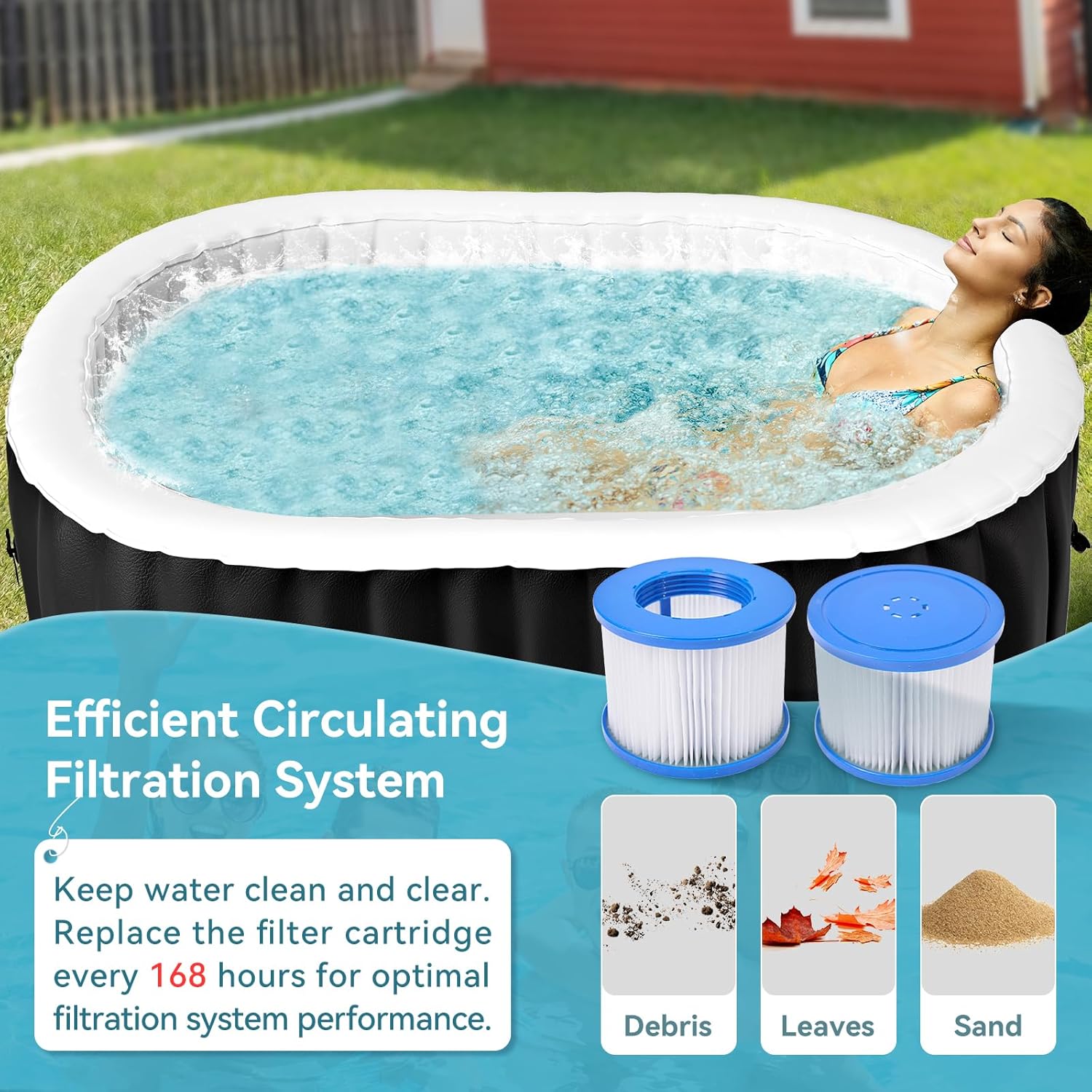 2 Person Inflatable Hot Tub wi - Inflatable Hot Tub reseña y precio