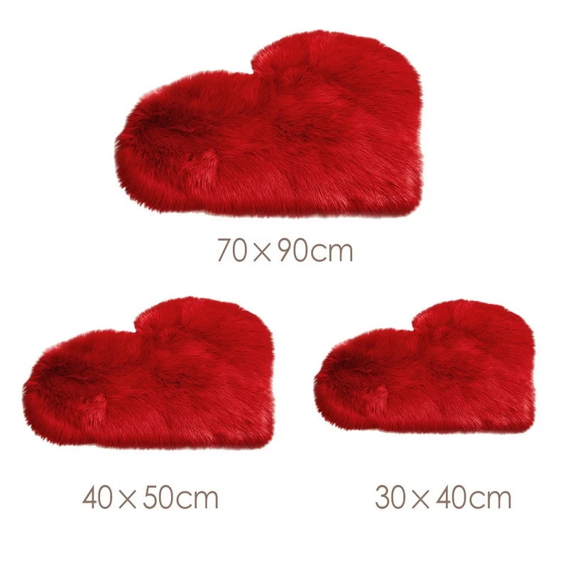 Furry Solid Color Heart Rug Be - Outdoor Furniture For Cafe reseña y precio