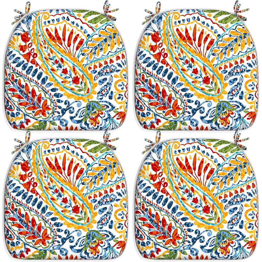 4 Pack Paisley Multi Indoor/Ou - Outdoor Furniture Pads reseña y precio