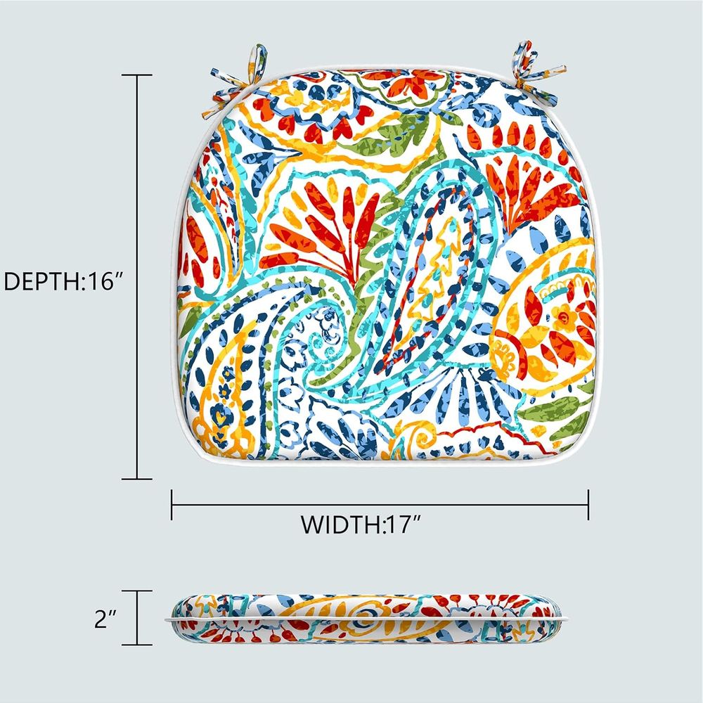 4 Pack Paisley Multi Indoor/Ou - Outdoor Furniture Pads reseña y precio
