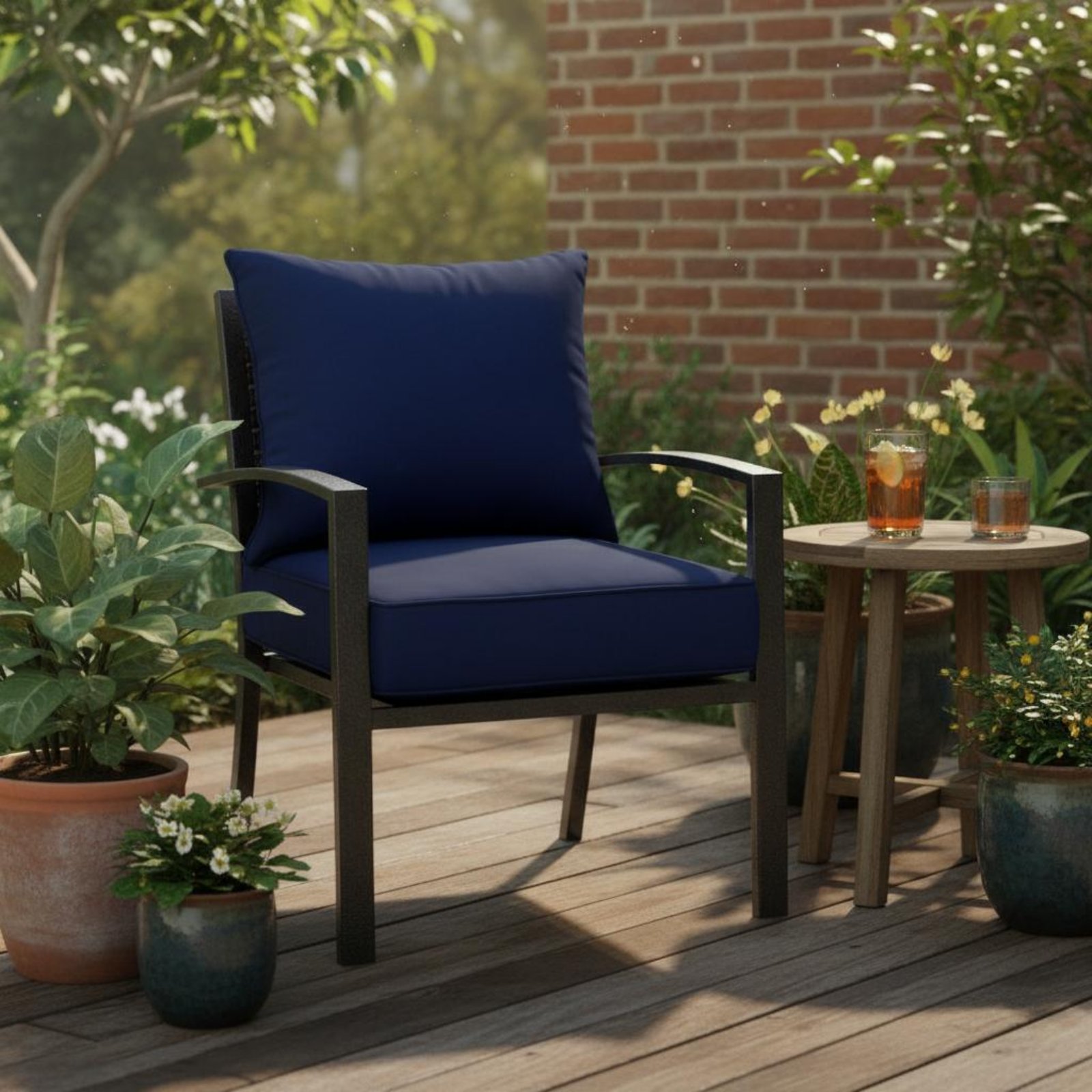 Patio Chair Pad Hidden Closure - Outdoor Furniture Pads reseña y precio