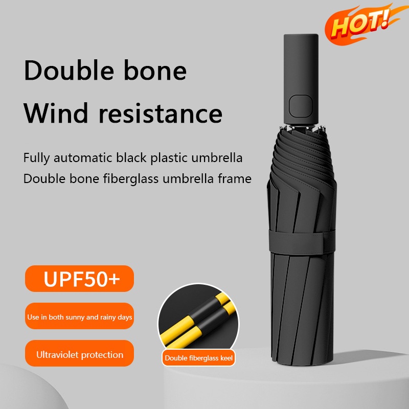 Automatic Umbrella 24 Bone Sol - Parasol Umbrella Large reseña y precio