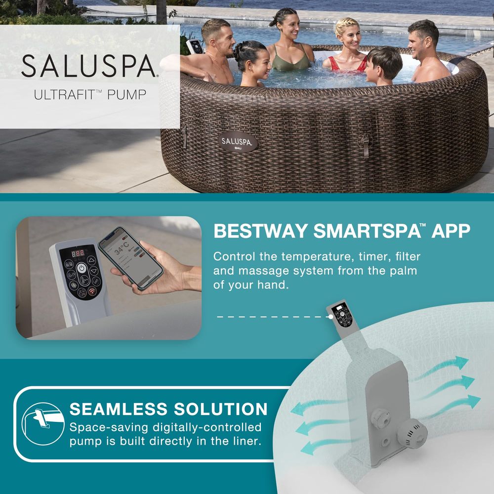 SaluSpa Bali 5 to 7 Person Inf - Inflatable Hot Tub reseña y precio
