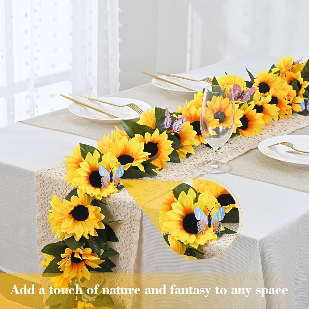 1/3PCS Artificial Flowers Sunf - Outdoor Furniture Cafe reseña y precio
