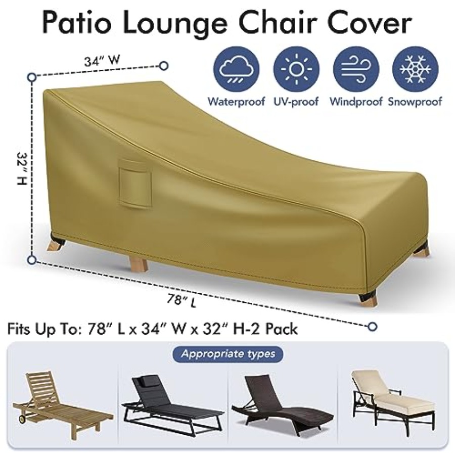 Chaise Lounge Covers Outdoor W - Outdoor Furniture Sofa reseña y precio
